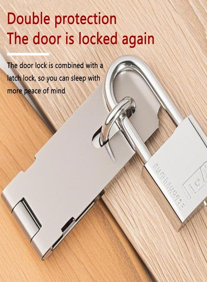 TARINI Padlock Hasp Latch, Small Padlock, Small Door Latch, 3 Pcs Vintage Door Lock Latches - Hasp & Bolt Hardware for Doors, Cabinets, Wooden Doors & Gates - Image 5